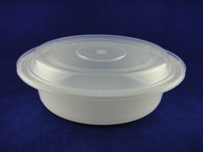 U800P PP Round White Container